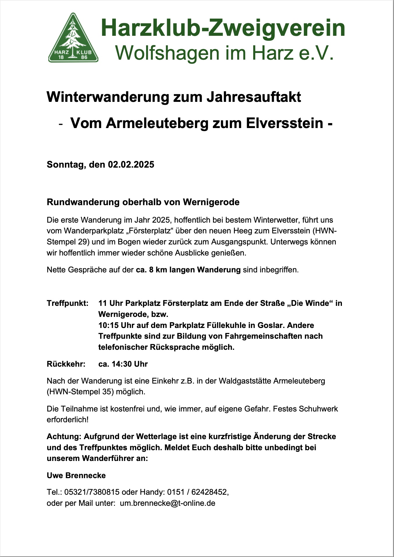 Winterwanderung 02 02 2025